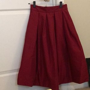White HouseBlack Market Red Midi Skirt